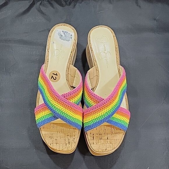 BRAND NEW JESSICA SIMPSON ELIZA CROCHET PLATFORM SANDAL S2 - Picture 3 of 16